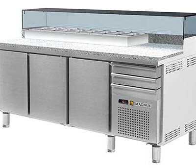 Bancada refrigerada para pizza com kit refrigerado incorporado
