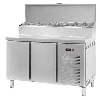 Bancada refrigerada para preparação de sanduíches e saladas