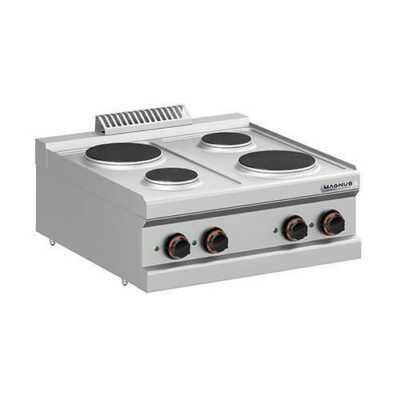 Fogão elétrico com 4 placas redondas (2x Ø145mm + 2x Ø220mm)