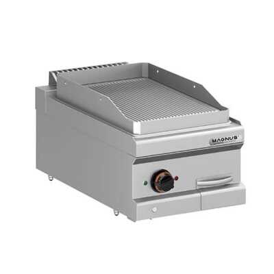 Fry-top elétrico com placa canelada 350x570 mm