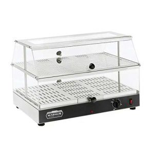 Vitrine quente dupla de bancada
