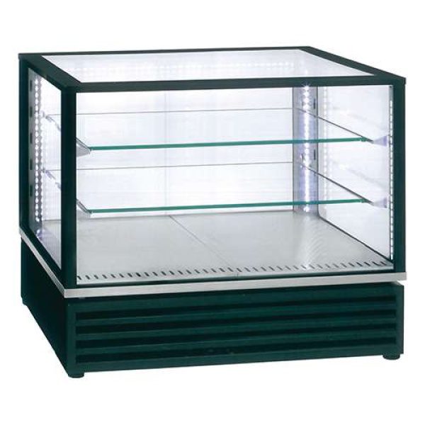 Vitrine panorâmica refrigerada de bancada