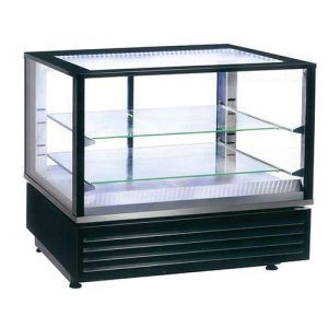 Vitrine panorâmica quente de bancada 2x GN1/1