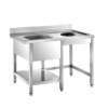 MESA LAVA PRATOS INOX-ENTRADA 1500x735x850 CUBA DT