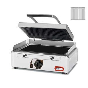 Grelhador/tostadeira vitrocerâmico de contato canelado
