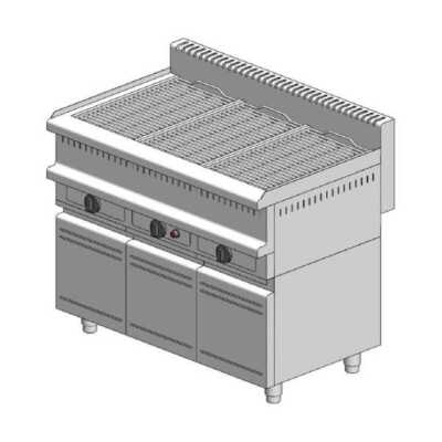 GRELHADOR MOVEL GAS/AG.G390 VER TRIPLO