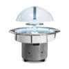 VITRINE BRANCA ISOLA BUFFET C/ GRELHAS INOX