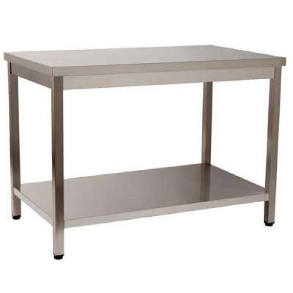 MESA DE TRABALHO 1 PRAT. 1500x600x850 INOX