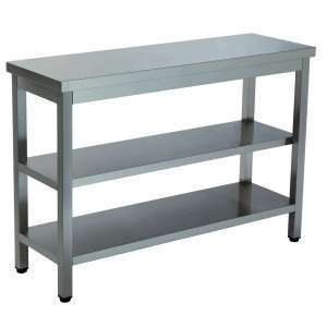 MESA DE TRABALHO 2 PRAT. 1000x600x850 INOX