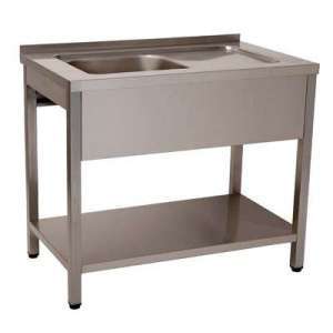 BANCADA DE LAVAGEM 1 CUBA 1200x600x850 INOX