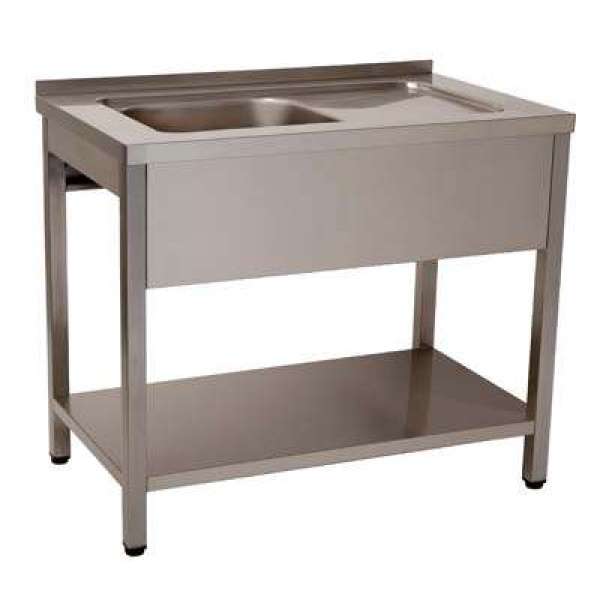 BANCADA DE LAVAGEM 1 CUBA 1200x600x850 INOX