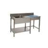 BANCADA PREPARAÇÃO INOX 1400x700x850 CUBA RILENE