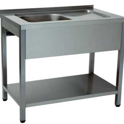 BANCADA DE LAVAGEM 1 CUBA 1200x700x850 INOX