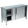 MESA ARMARIO PORTA DESL. 2 PRAT.2000x600x850 INOX
