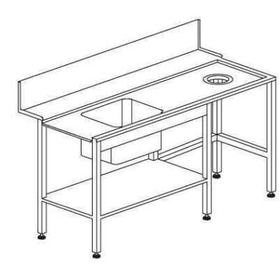 LAVADOURO T80 (SX/DX)1500x730x850h P/MOD. HT-AX-RX