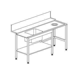 LAVADOURO T90 (SX/DX)1800x730x860h P/MOD. HT-AX-BX
