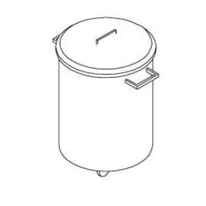 BALDE LIXO INOX P02 400x570h COM RODAS