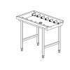 MESA DE ROLOS LC96/1 1100x650x860h P/ MOD. AX-RX