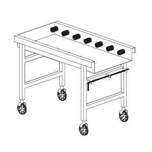 MESA DE ROLOS LC96/2 RODAS 1140x650x860h MOD.AX-RX