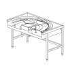 CURVA ROLOS MEC.180º LC77/3 850x1500x885 MOD.AX