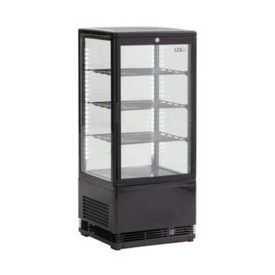 VITRINE EXPOSITORA PRETA UDVEGA80 GRELHAS AJUSTAV