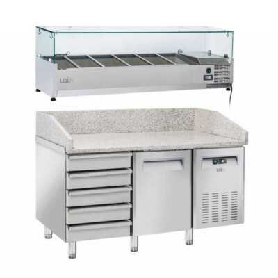 MESA PIZZA (+2~+8ºC)MPR1500-1 PORTA E 5 GAVETAS