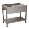 BANCADA DE LAVAGEM 1 CUBA DT 1400x700x850 INOX