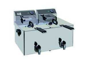 FRITADEIRA ELET.BANCADA UFRI 2x8LT C/TORNEIRA 400V
