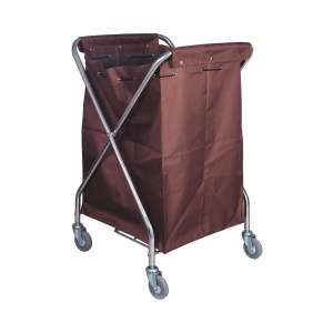 CARRO P/ROUPA MALEAVEL C/SACO LONA E RODAS ROTAT.