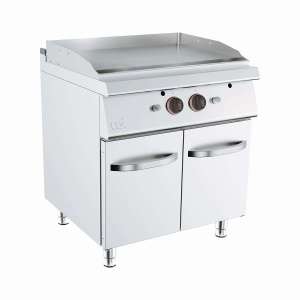 FRY-TOP GAS DUPLO LISO CROMODURO ARMARIO