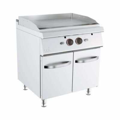 FRY-TOP GAS DUPLO LISO CROMODURO ARMARIO