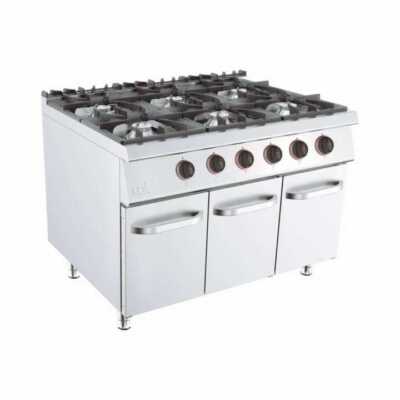 FOGAO GAS 6 QUEIMADORES 4x10kW+2x6