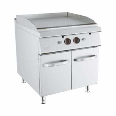 FRY-TOP GAS DUPLO LISO CROMADO ARMARIO
