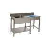 BANCADA PREPARAÇÃO INOX 1400x700x850 CUBA DT RILEN