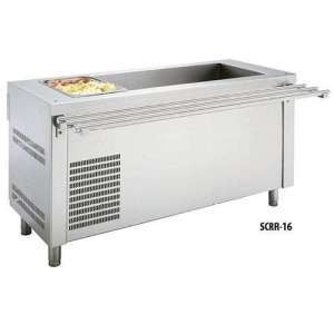 Elemento com cuba refrigerada e reserva inferior