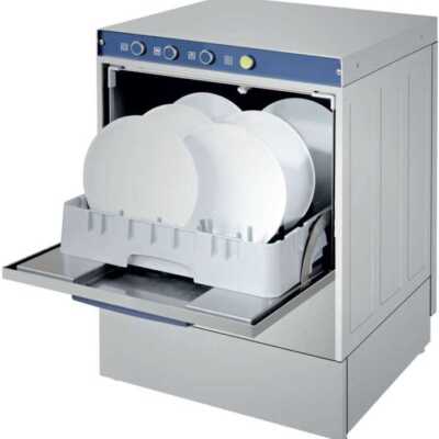 Máquina de lavar loiça industrial com bomba de abrilhantador e  esgoto cesto de 50x50cm