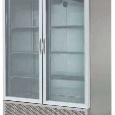 Armário refrigerado para snacks 2 portas de vidro Profundidade 726