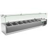 KIT Refrigerado GN1/4 de 7 compartimentos com expositor de vidro