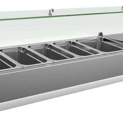 KIT Refrigerado 4 GN1/3 + 1 GN1/2 com expositor de vidro