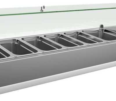 KIT Refrigerado 5 GN1/3 + 1 GN1/2 com expositor de vidro