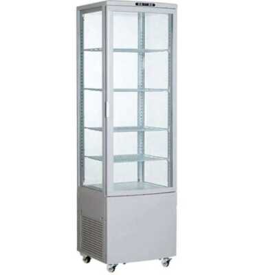 Expositor refrigerado 4 lados 238 litros Branco 515x485x1715h mm