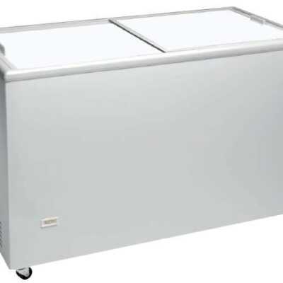 Congelador de porta deslizante horizontal com porta cega