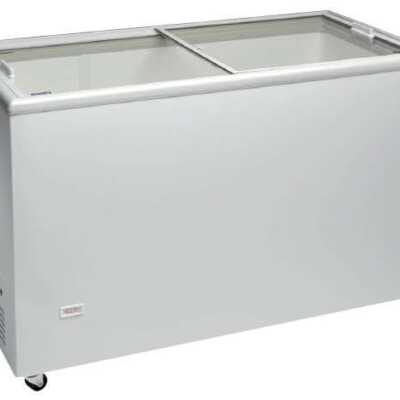 Congelador horizontal com porta de vidro deslizante