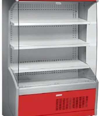 Mural expositor refrigerado 4 prateleiras 700 mm profundidade 705 x700 x1998h mm  MPL070-R cor vermelha