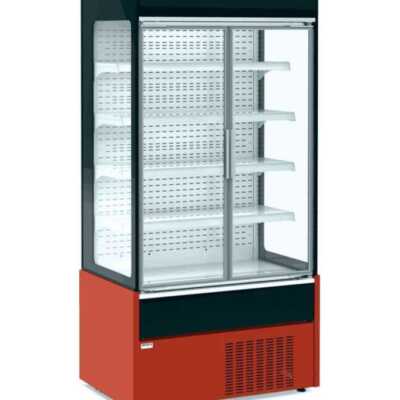 Mural expositor refrigerado com portas de vidro 4 prateleiras Profundidade 700 de 1020 x700 x1990h mm  MAE100PV-R cor VERMELHO