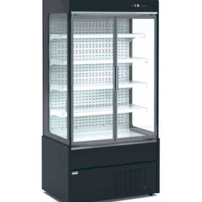 Mural expositor refrigerado com portas de vidro 4 prateleiras Profundidade 700 de 1530 x700 x1990h mm  MAE150PV-N cor PRETO