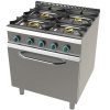 Fogão a gás com forno GN2/1 com 4 queimadores 4