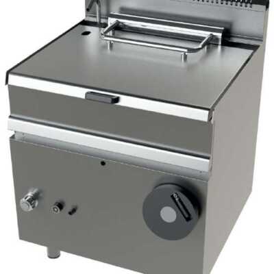 Frigideira a gás basculante 12Kw Fundo do depósito em aço inoxidável AISI-304 Série 700  com dimensões 800x730x900h mm