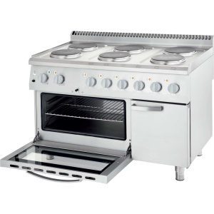Fogão elétrico com forno de convecção 6 zonas 1200x700x850h mm 6x2