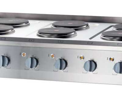 Fogão elétrico de mesa 6 zonas 1200x700x850h mm 6x2